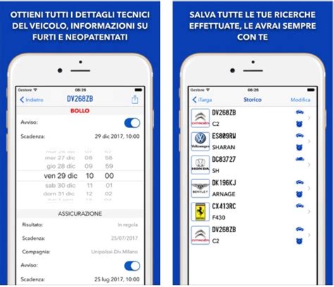 iTarga: informazioni veicolo a portata di click